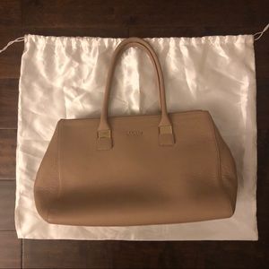 Furla Leather Tote Beige - NEW, no tags